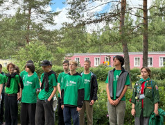Торжественная линейка открытия смены в лагере &laquo;Маяк&raquo;!