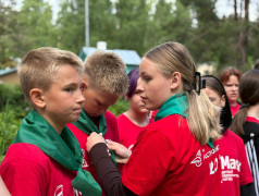 Торжественная линейка открытия смены в лагере &laquo;Маяк&raquo;!