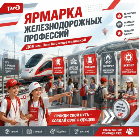 Ярмарка железнодорожных профессий в ДОЛ им. Зои Космодемьянской