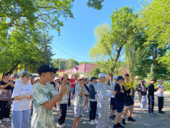 ДОЛ "Бештау" утренняя зарядка с  первых дней 