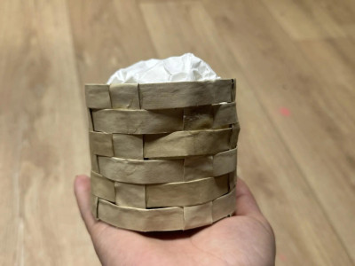 Плетение корзины из бересты