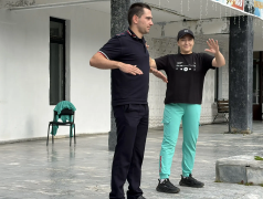 Утренняя зарядка в ДОЛ "Талица"