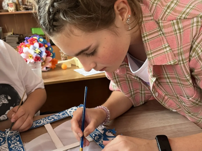 Наличник Кемеровской росписью
