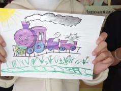 Рисунки ко Дню железнодорожника: творчество ребят из кружка &laquo;Весёлое рисование&raquo;! 