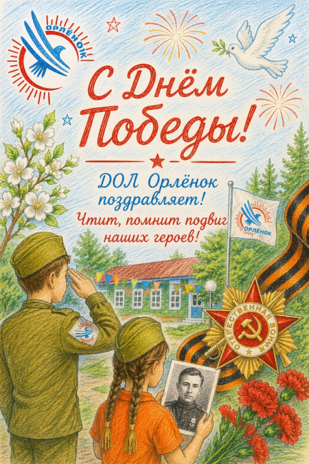 ДОЛ «Орлёнок» поздравляет всех с Днём Великой Победы!