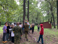 13 июня в ДОЛ "Костёр" состоялась военно-спортивная игра "Зарница".