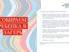 Условия пребывания ребёнка в ЛЗОЛ "Сосновый бор". Родительское собрание