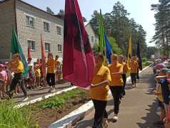 Линейка открытия 2 смены в лагере "Сосновый бор"