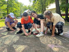 Конкурс рисунков на асфальте «Моя семья-моя радость!»