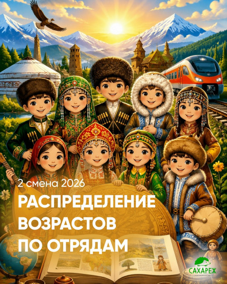 2 смена 2026.  Распределение возрастов по отрядам  